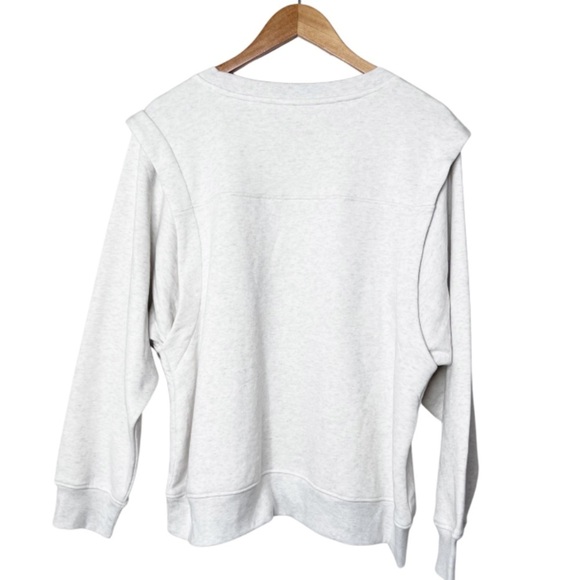 MTA Sport Light Heather Grey Basic Crew Neck Lounge Neutral Pullover Sweatshirt - Picture 12 of 16